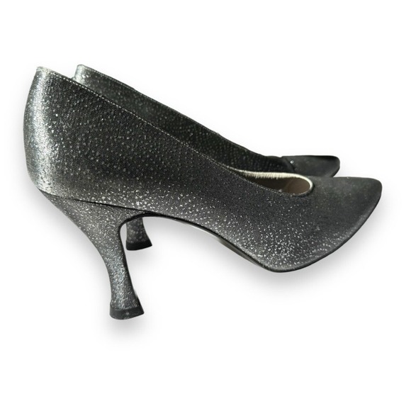 Stuart Weitzman Silver Gray Sparkle Heels Size 7B Excellent Condition - Picture 6 of 16